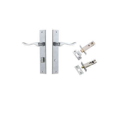 Stirling Lever Rectangular Brushed Chrome Privacy Kit