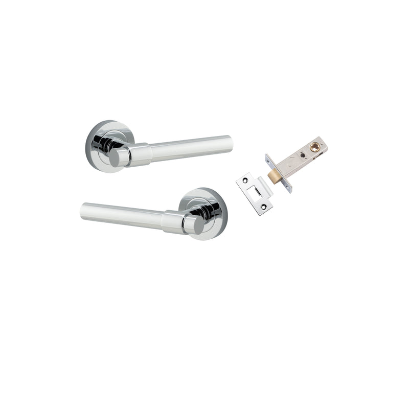 Helsinki Lever on Rose Polished Chrome Passage Kit