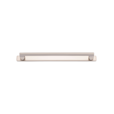 Baltimore Cabinet Pull with Backplate Satin Nickel CTC 256mm