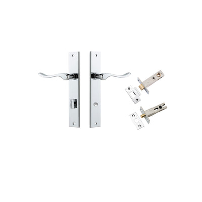 Stirling Lever Rectangular Polished Chrome Privacy Kit