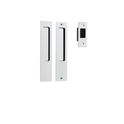 Sliding Door Passage Kit Rectangular Polished Chrome