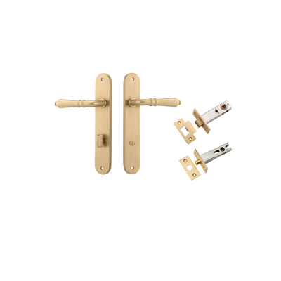 Sarlat Lever Oval Brushed Brass Privacy Kit