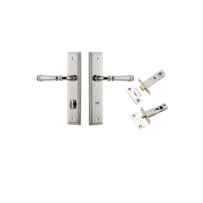 Verona Lever Stepped Polished Nickel Privacy Kit