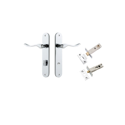 Stirling Lever Oval Polished Chrome Privacy Kit