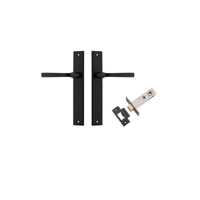 Annecy Lever Rectangular Matt Black Passage Kit