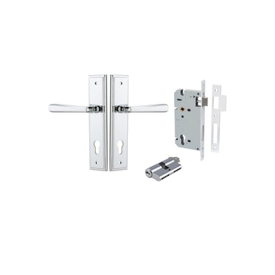 Copenhagen Lever Stepped Polished Chrome Entrance Kit - Key/Key