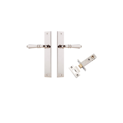 Sarlat Lever Rectangular Polished Nickel Passage Kit