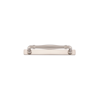 Sarlat Cabinet Pull with Backplate Satin Nickel CTC 160mm