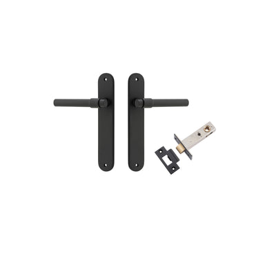 Helsinki Lever Oval Matt Black Passage Kit