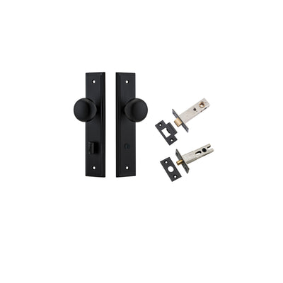 Cambridge Knob Stepped Matt Black Privacy Kit