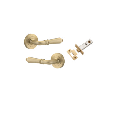 Sarlat Lever on Rose Brushed Brass Passage Kit