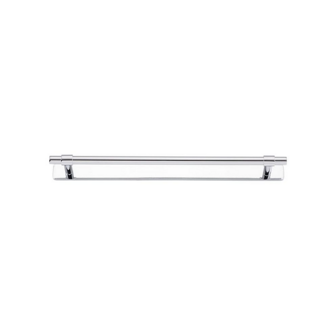 Helsinki Cabinet Pull with Backplate Polished Chrome CTC 256mm