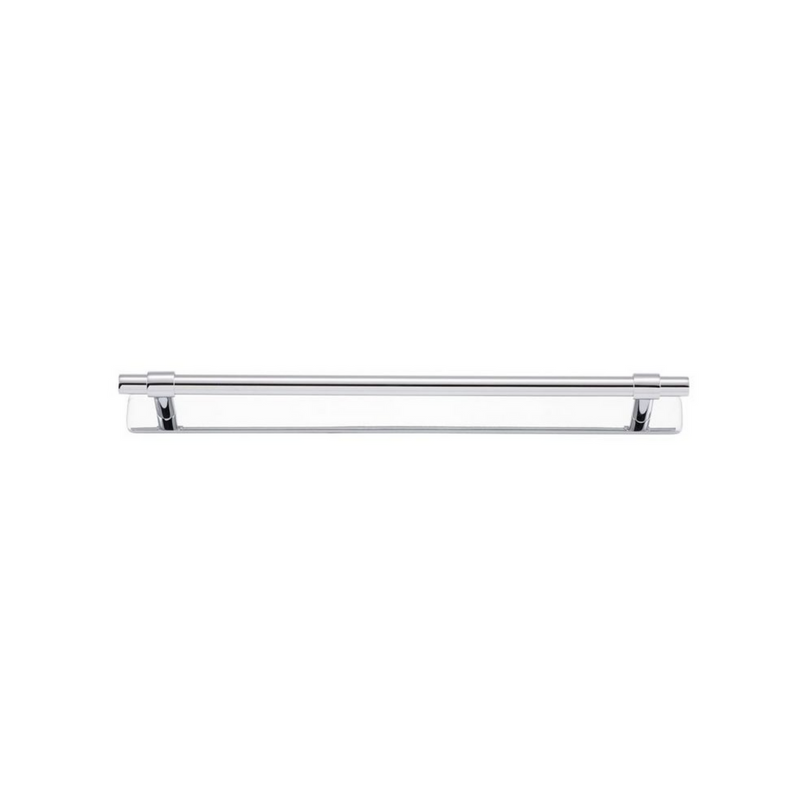 Helsinki Cabinet Pull with Backplate Polished Chrome CTC 256mm