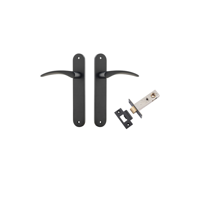 Oxford Lever Oval Matt Black Passage Kit