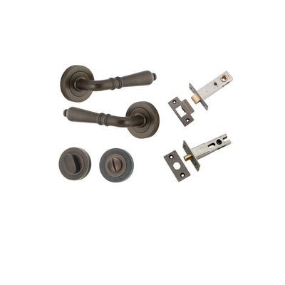 Sarlat Lever on Rose Signature Brass Privacy Kit