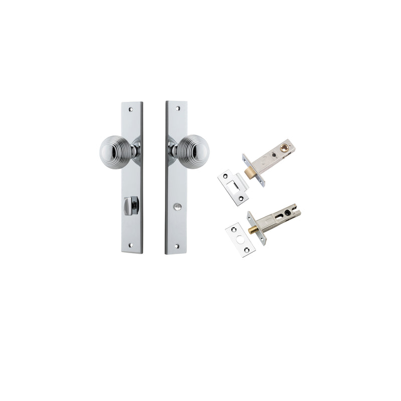 Guildford Knob Rectangular Polished Chrome Privacy Kit