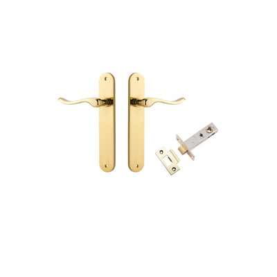 Stirling Lever Oval Polished Brass Passage Kit