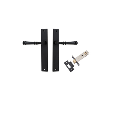 Verona Lever Rectangular Matt Black Passage Kit