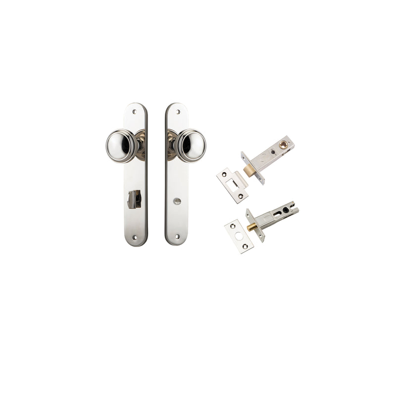 Paddington Knob Oval Polished Nickel Privacy Kit