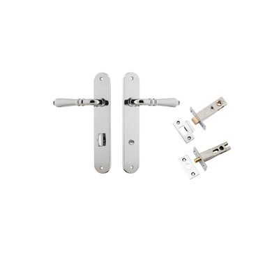 Sarlat Lever Oval Polished Chrome Privacy Kit