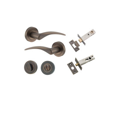 Oxford Lever on Rose Signature Brass Privacy Kit