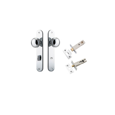 Paddington Knob Oval Polished Chrome Privacy Kit