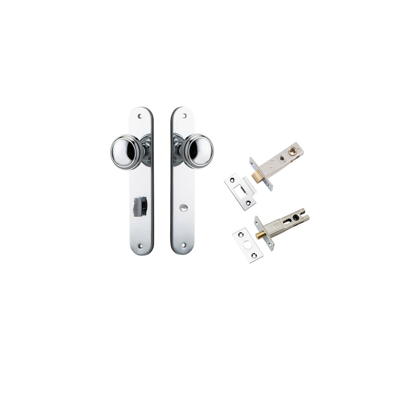 Paddington Knob Oval Polished Chrome Privacy Kit