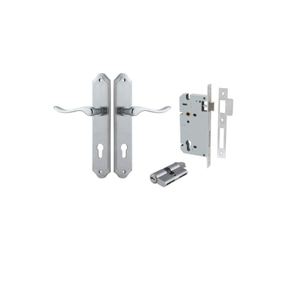 Stirling Lever Shouldered Brushed Chrome Entrance Kit - Key/Key