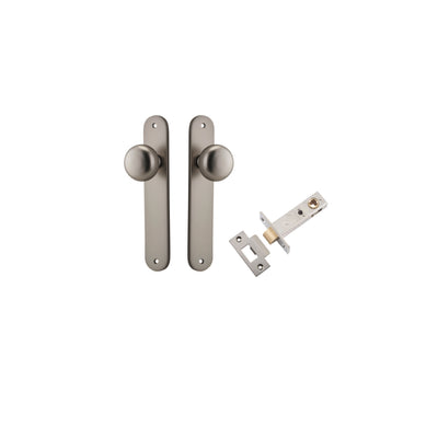 Cambridge Knob Oval Satin Nickel Passage Kit