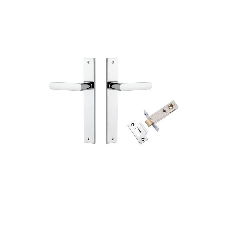 Osaka Lever Rectangular Polished Chrome Passage Kit