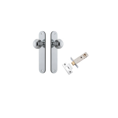 Guildford Knob Oval Polished Chrome Passage Kit