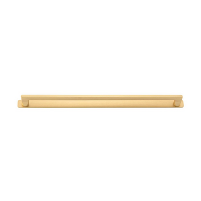 Baltimore Cabinet Pull with Backplate Brushed Brass CTC 450mm