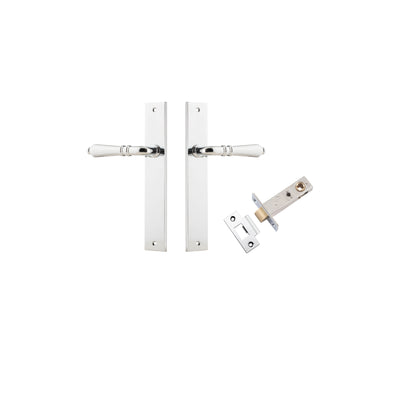 Sarlat Lever Rectangular Polished Chrome Passage Kit