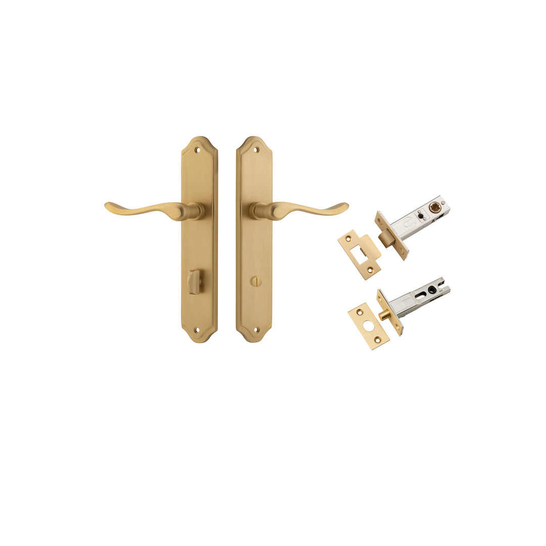Stirling Lever Shouldered Brushed Brass Privacy Kit