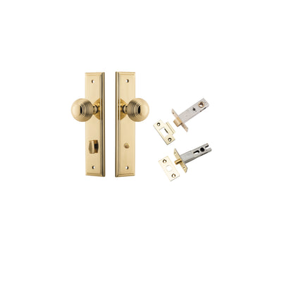 Guildford Knob Stepped Polished Brass Privacy Kit