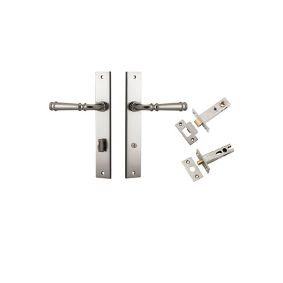 Verona Lever Rectangular Satin Nickel Privacy Kit