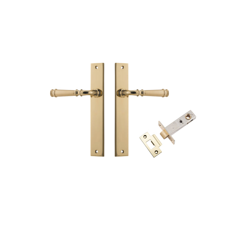 Verona Lever Rectangular Polished Brass Passage Kit