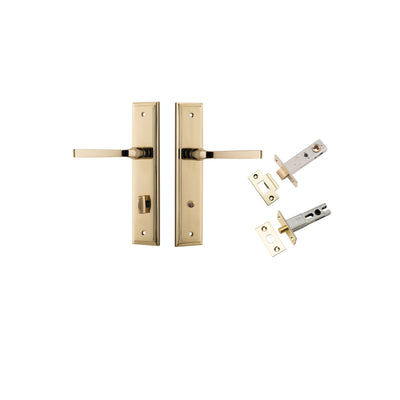 Annecy Lever Stepped Polished Brass Privacy Kit