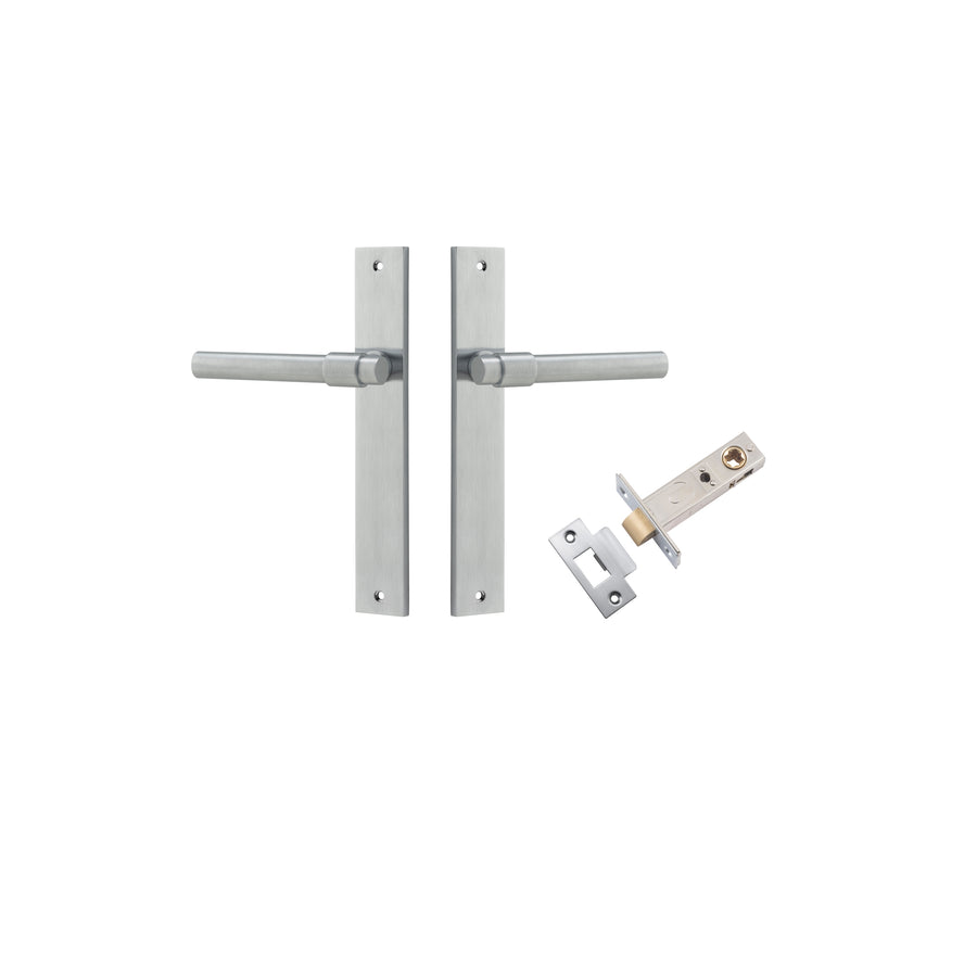 Helsinki Lever Rectangular Brushed Chrome Passage Kit
