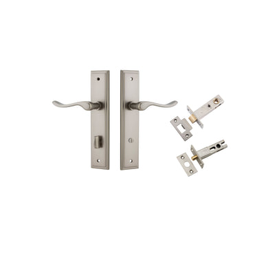 Stirling Lever Stepped Satin Nickel Privacy Kit