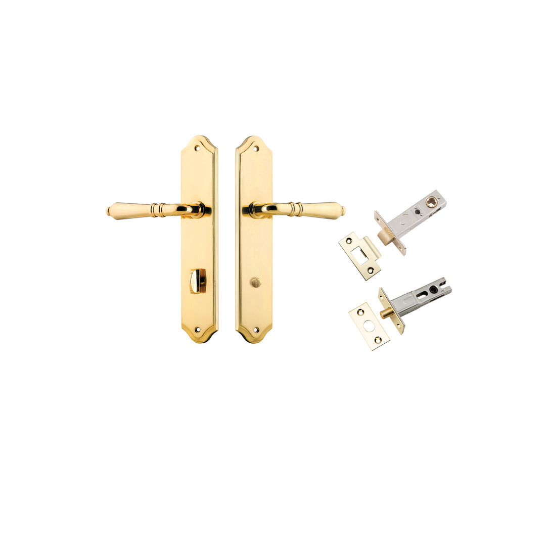 Sarlat Lever Shouldered Polished Brass Privacy Kit