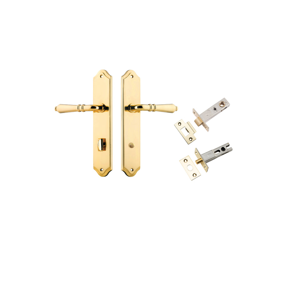 Sarlat Lever Shouldered Polished Brass Privacy Kit