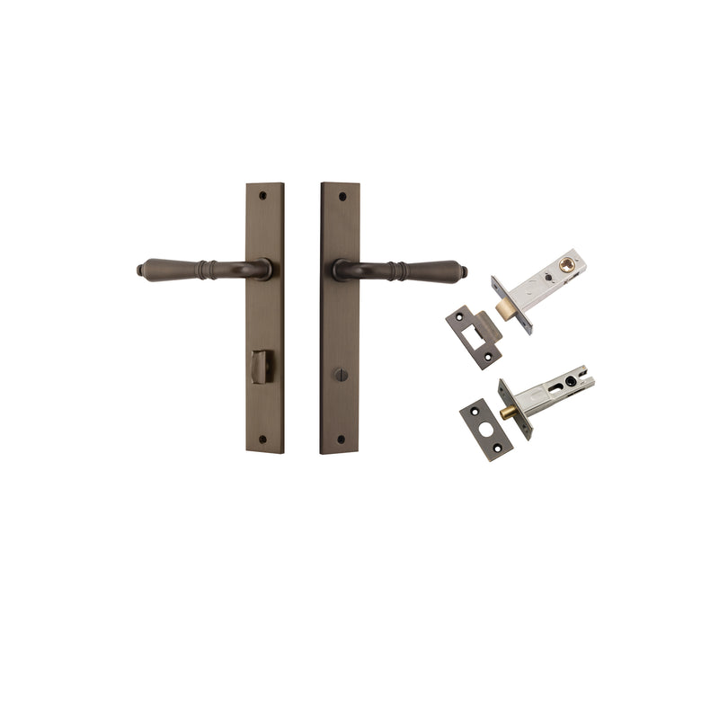 Sarlat Lever Rectangular Signature Brass Privacy Kit