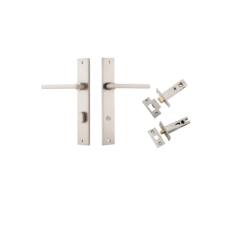 Baltimore Lever Rectangular Satin Nickel Privacy Kit