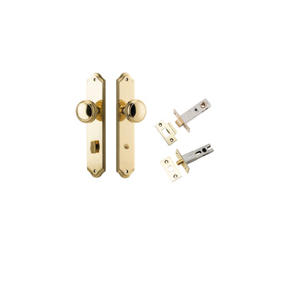 Paddington Knob Shouldered Polished Brass Privacy Kit