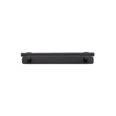 Helsinki Cabinet Pull with Backplate Matt Black CTC 160mm