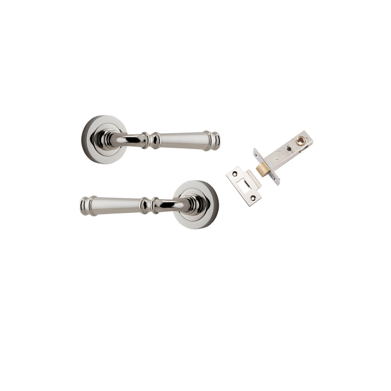 Verona Lever on Rose Polished Nickel Passage Kit