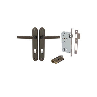 Helsinki Lever Oval Signature Brass Entrance Kit - Key/Key