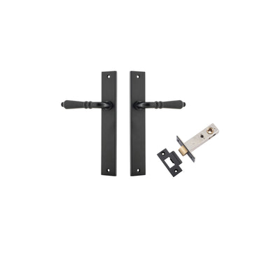 Sarlat Lever Rectangular Matt Black Passage Kit