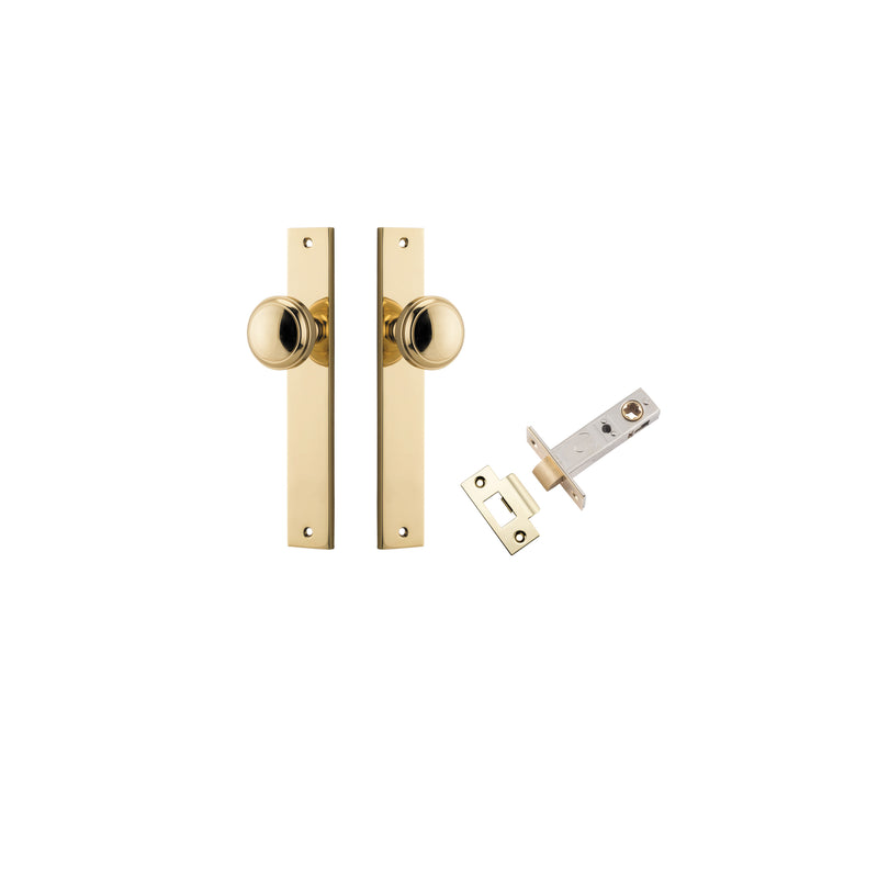 Paddington Knob Rectangular Polished Brass Passage Kit